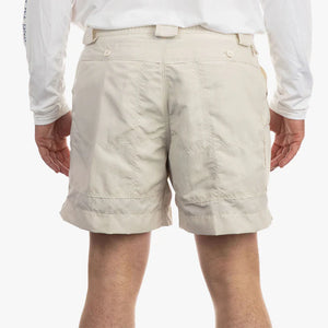 AFTCO MFG Men's Shorts Aftco Men's Original Fishing Shorts 6"- Natural || David's Clothing