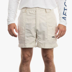 AFTCO MFG Men's Shorts Aftco Men's Original Fishing Shorts 6"- Natural || David's Clothing