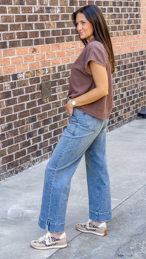 DEAR JOHN DENIM Women's Top Dear John Cruz Button-Up Boxy Fit Camp Shirt || David's Clothing