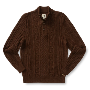 DUCK HEAD Men's Pullovers Duck Head Haines 1/4 Zip Cable Knit Sweater