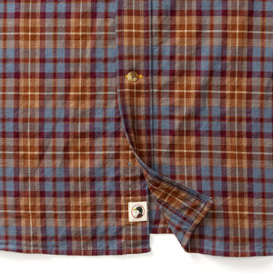 DUCK HEAD Men's Sport Shirt Duck Head Houser Plaid Saddle Brown