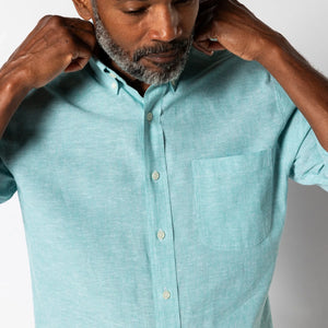 DUCK HEAD Men's Sport Shirt Duck Head Linen Cotton Oxford Sport Shirt || David's Clothing