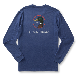 DUCK HEAD Men's Tees Duck Head Logo Long Sleeve T-Shirt