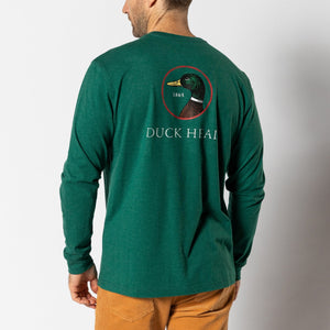 DUCK HEAD Men's Tees FOREST GREEN / S Duck Head Logo Long Sleeve T-Shirt D21020306