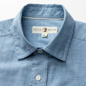 DUCKHEAD Men's Sport Shirt Duck Head Cotton Chambray Sport Shirt