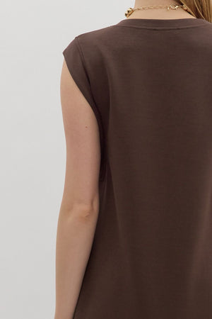 ENTRO INC Women's Dresses Solid Jersey Knit Pullover Midi Dress || David's Clothing