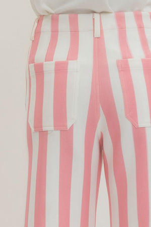 ENTRO INC Women's Pants Striped Flare Pants