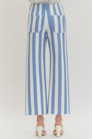ENTRO INC Women's Pants Striped Flare Pants