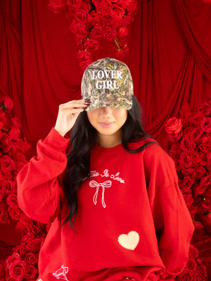 FRIDAY AND SATUR Women's Hat CAMO / - Friday + Saturday Lover Camo Trucker Hat LOVERCAMOII