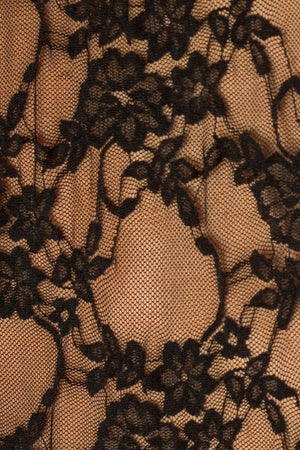 Gilli Clothing Women's Top Long Sleeve Merrow Hem Floral Mesh Top