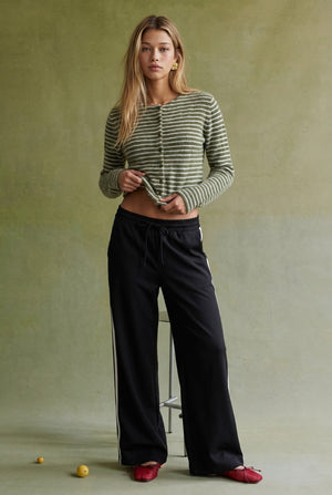 HEYSON Women's Pants Side Stripe Wide Leg Track Pants