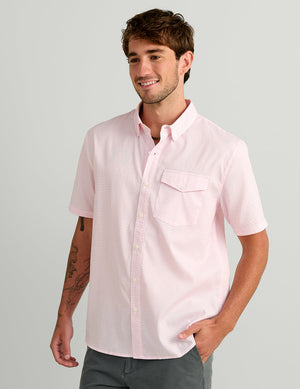 HUK FISHING Men's Sport Shirt OLEANDER / S Huk Chatham Seersucker Shirt H1500260563
