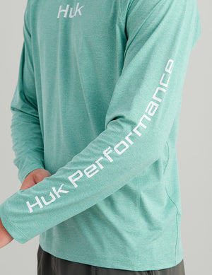 HUK FISHING Men's Tees Huk Airweight Long Sleeve Hoodie