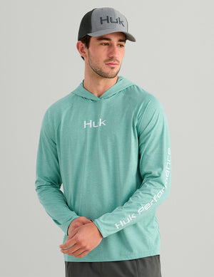 HUK FISHING Men's Tees Huk Airweight Long Sleeve Hoodie