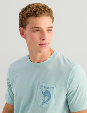 HUK FISHING Men's Tees Huk and Co Pocket Tee