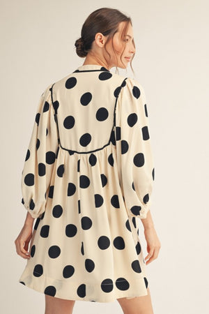 JODIFL Women's Dresses Polka Dot Peasant Style Dress