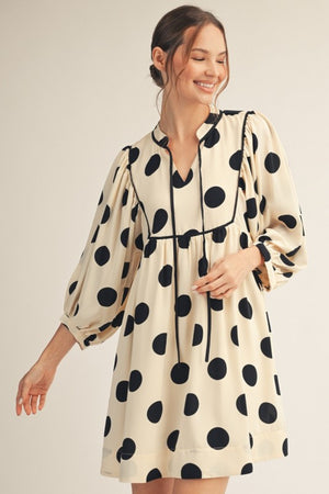 JODIFL Women's Dresses Polka Dot Peasant Style Dress