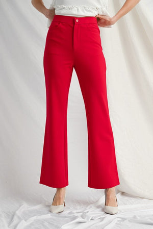 JODIFL Women's Pants Solid Bootcut Slacks