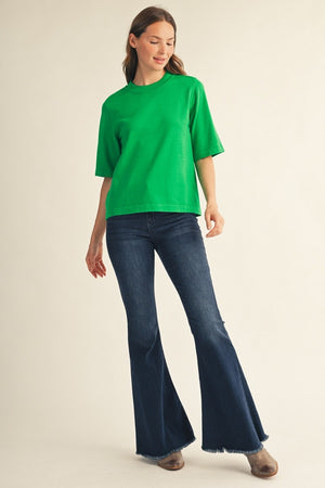JODIFL Women's Top Round Neck Comfy Sweater Top