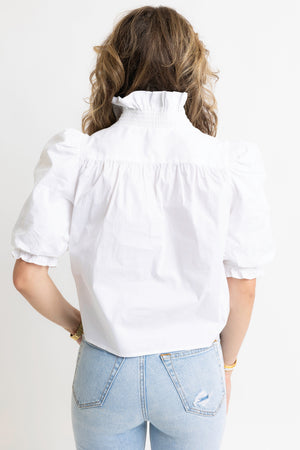 KARLIE CLOTHES Women's Top Karlie Poplin Ruffle Sleeve Top