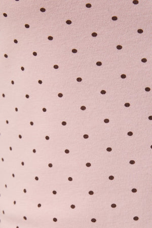 LELIS COLLECTION Women's Top Polka Dot Round Neck Short Sleeve Top