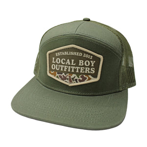 LOCAL BOY OUTFITTERS Men's Hats DARK GREEN Local Boy Men's 7 Panel Hat L3000795DGG