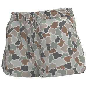 LOCAL GIRL Women's Shorts FOREST CAMO FLORA / XS Local Girl Velvet Fleece Shorts L5160008