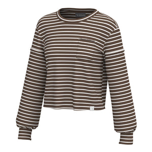 LOCAL GIRL Women's Top XS / ESPRESSO Local Girl Women's Revive Crewneck || David's Clothing L5130010