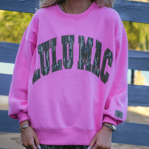 LU LU MAC Women's Top BUBBLEGUM PINK / XS Lulu Mac Mossy Oak Bottomland Oversized Sweatshirt LM-SW-1010
