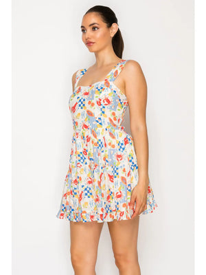 MEET ME IN SANTORINI Women's Romper Mykonos Market Romper