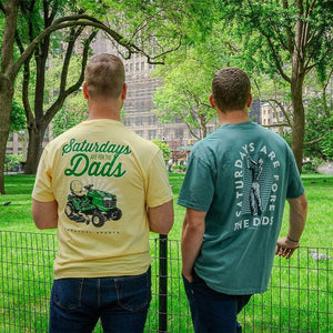 OLD ROW Men's Tees Barstool Sports Saturdays Are For The Dads Riding Mower Pocket Tee