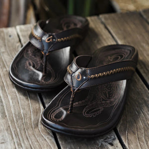 OLUKAI Men's Sandals Olukia Men's Leather Sandals Mea Ola || David's Clothing