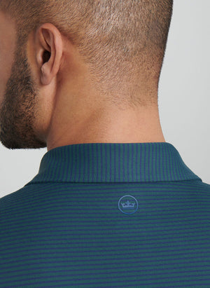 PETER MILLAR Men's Polo Peter Millar Lyons Stripe Performance Jersey Long-Sleeve Polo