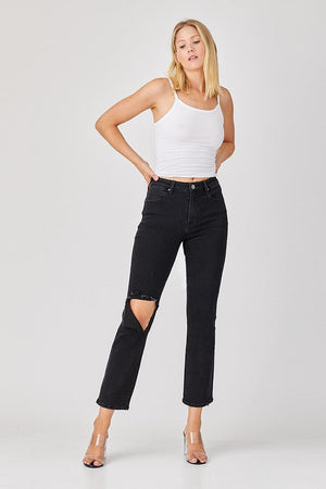 Risen Jeans Women's Jeans Relaxed Distressed Denim Jeans || David's Clothing