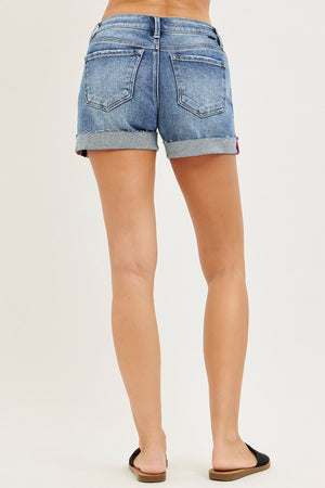 Risen Jeans Women's Shorts Risen Jeans Mid Rise Cuffed Shorts