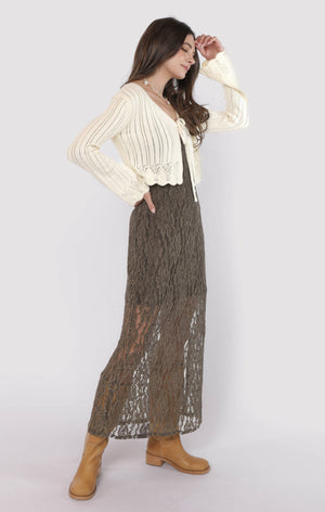 SADIE AND SAGE Women's Cardigans Sadie and Sage Chamomile Front Tie Cardigan