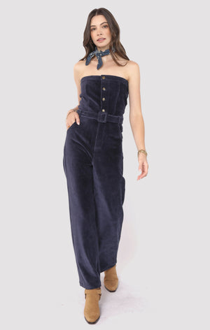SADIE AND SAGE Women's Pants Sadie and Sage Morrison Strapless Belted Jumpsuit