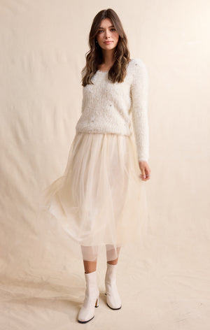 SADIE AND SAGE Women's Skirts Sadie and Sage Invitation Tulle Midi Skirt