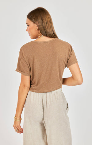 SADIE AND SAGE Women's Top Sadie and Sage Sand Toys Cropped Tee