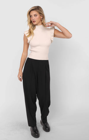 SADIE AND SAGE Women's Top Sadie And Sage Tiffany Mockneck Ruffle Tank Sweater