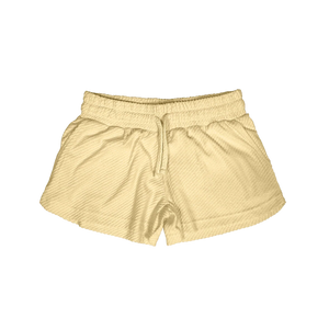 SOUTHERN FRIED COTTON Women's Shorts BANANA / S 1 - take pics chambray - Southern Fried Cotton Cross Terry Shorts - Vacay All Day SFBRW050