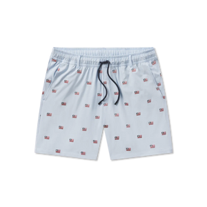 SOUTHERN MARSH COLLECTION Mens Shorts Southern Marsh Southernclassics Swim Trunk - Chambray Flags