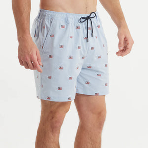 SOUTHERN MARSH COLLECTION Mens Shorts Southern Marsh Southernclassics Swim Trunk - Chambray Flags
