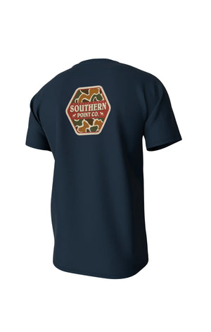Southern Point Co. Men's Tees Southern Shirt Camo Logo Short Sleeve Pocket Tee
