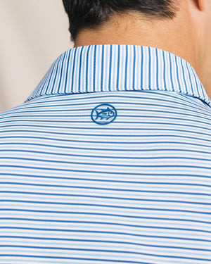 SOUTHERN TIDE Men's Polo Southern Tide Pelican Landing Stripe Coastal Breeze® Performance Polo