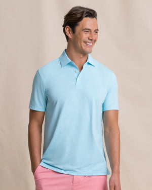 SOUTHERN TIDE Men's Polo TROPICAL BREEZE / S Southern Tide Coastal Breeze Heather Performance Polo 127263048