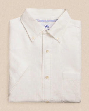 SOUTHERN TIDE Men's Sport Shirt Southern Tide Fort Fisher Textured Short Sleeve Sport Shirt