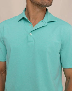SOUTHERN TIDE Men's Tees Southern Tide brrr°-eeze Heather Performance Polo Shirt || David's Clothing