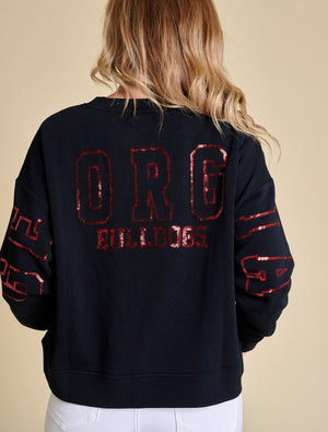 STEWART SIMMONS Women's Top Stewart Simmons Georgia The Sequin Boxy Sweatshirt