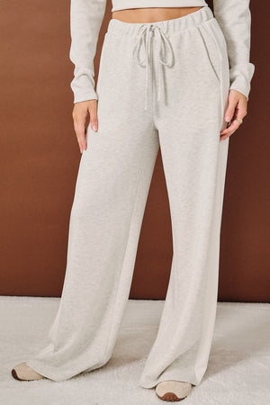 SUNDAY EDITION Women's Pants High Waist Contrast Side Panel Scuba Wide Leg Pants